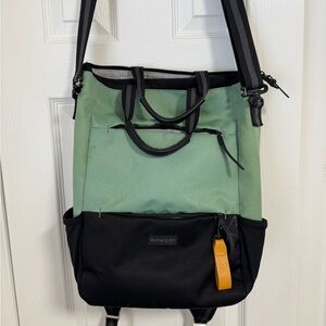Sherpani Two-Tone Green and Black Tote